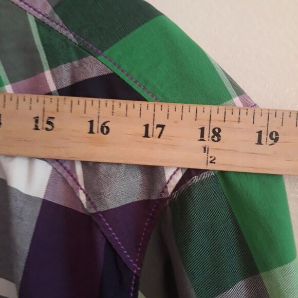 VIP Collection Society of Greater Islands Button Up Shirt Mens XL Green White Bl - Picture 9 of 12